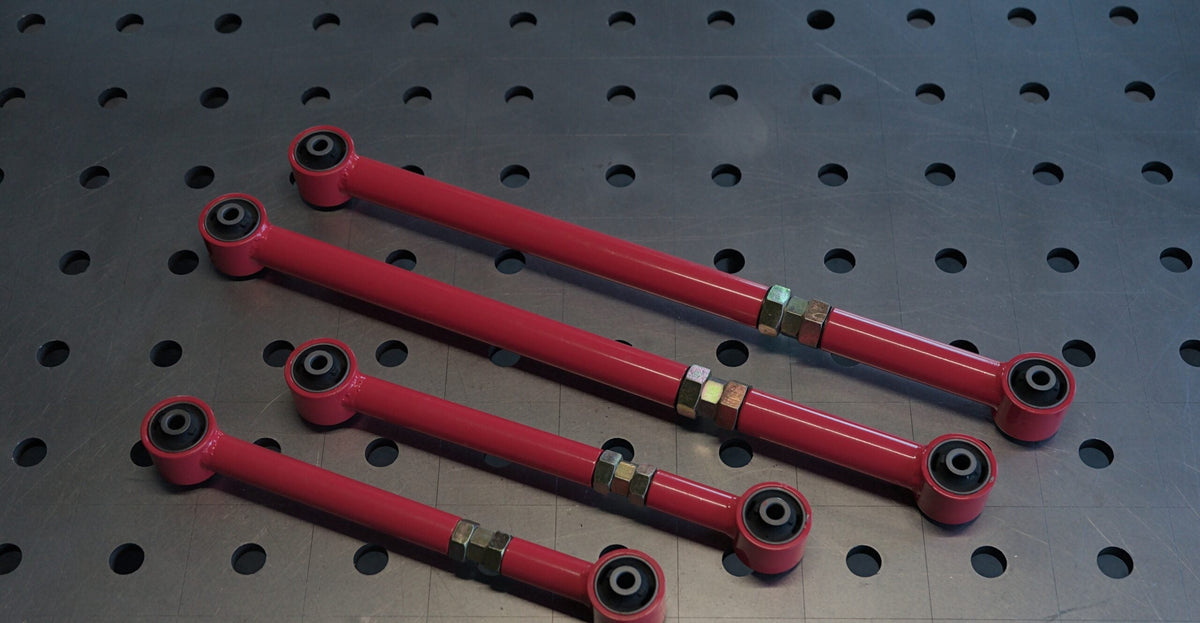 Verstelbare draagarmen boven en onder achterzijde voor Nissan Patrol Y60 en Y61, rood, foto 3