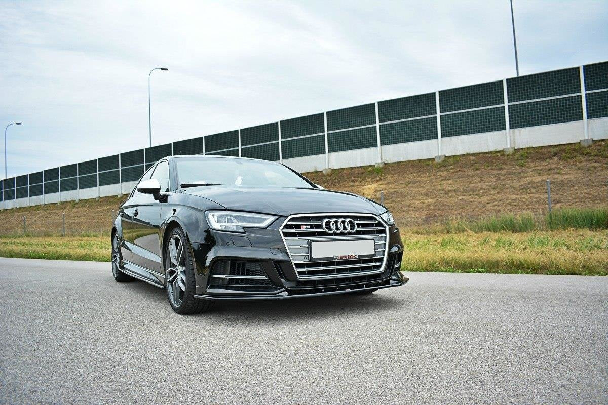 Maxton Design Front Splitter V.4, Audi S3 / A3 S-Line Hatchback / Sportback 8V Facelift