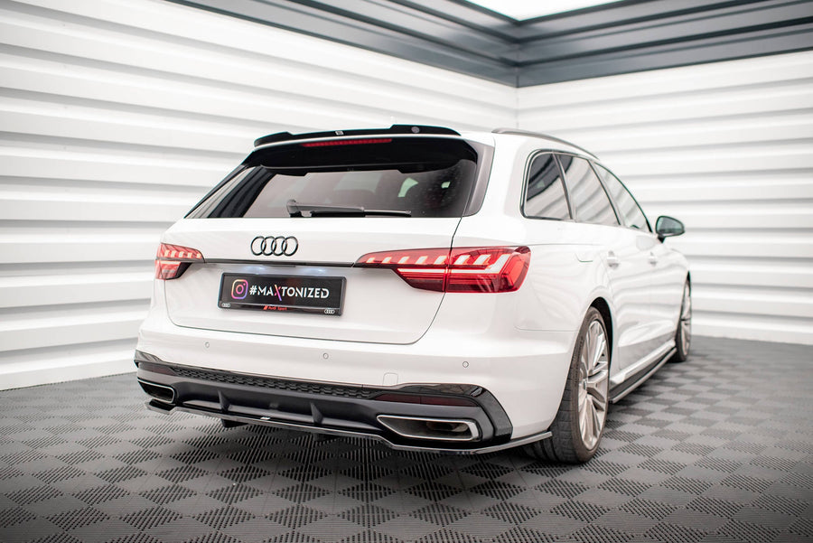 Rear Splitter (With Vertical Bars) V.1 pour Audi A4 S-Line B9 Facelift (Maxton Design)