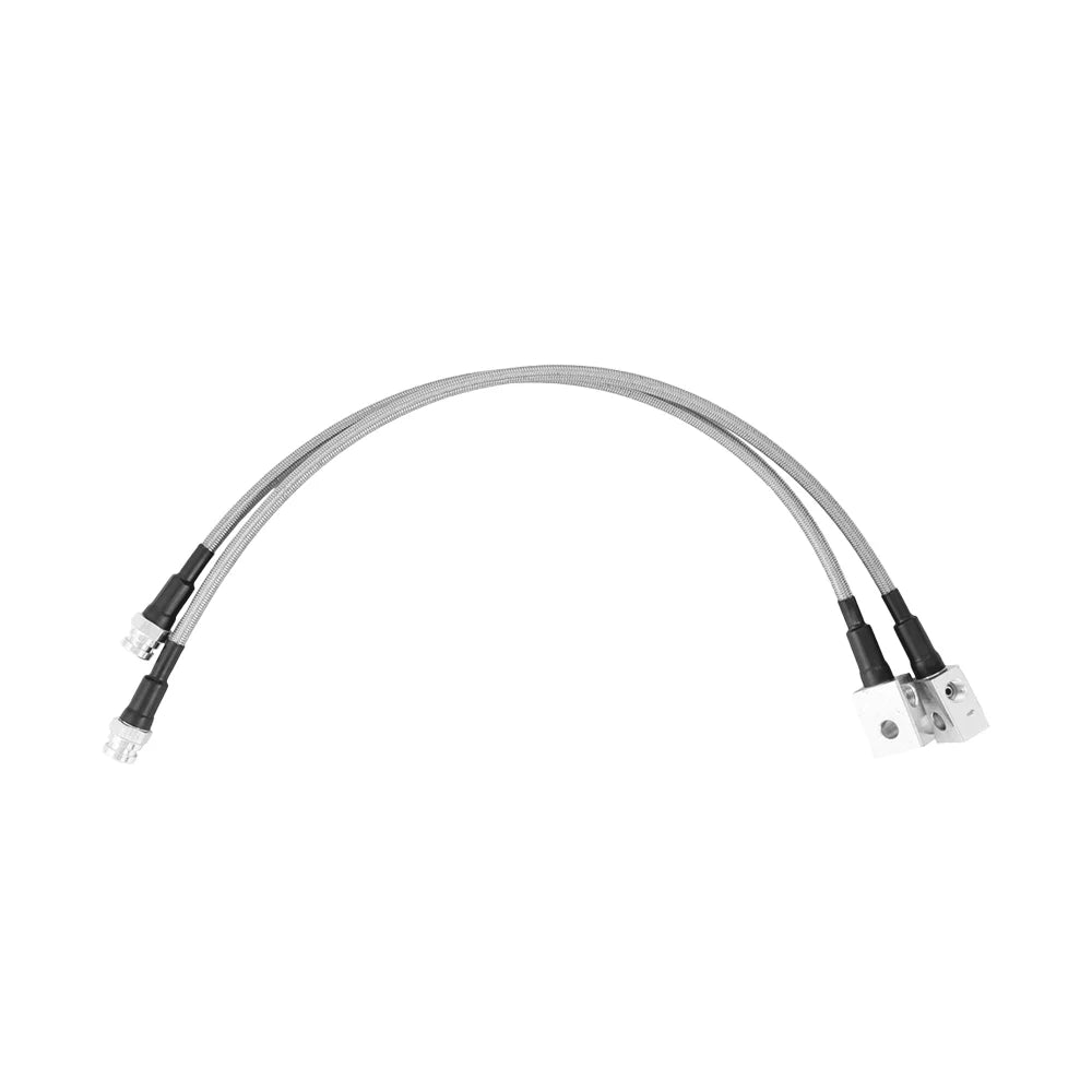 RVS remleidingen chassis naar as +4 inch zonder ABS voor Nissan Patrol Y60 en Y61