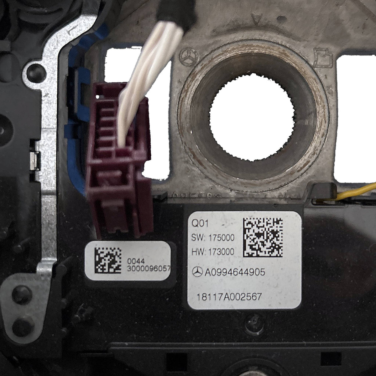 Etiket stuurwielelektronica Mercedes-Benz A0994644905, Q01, SW 175000, HW 173000