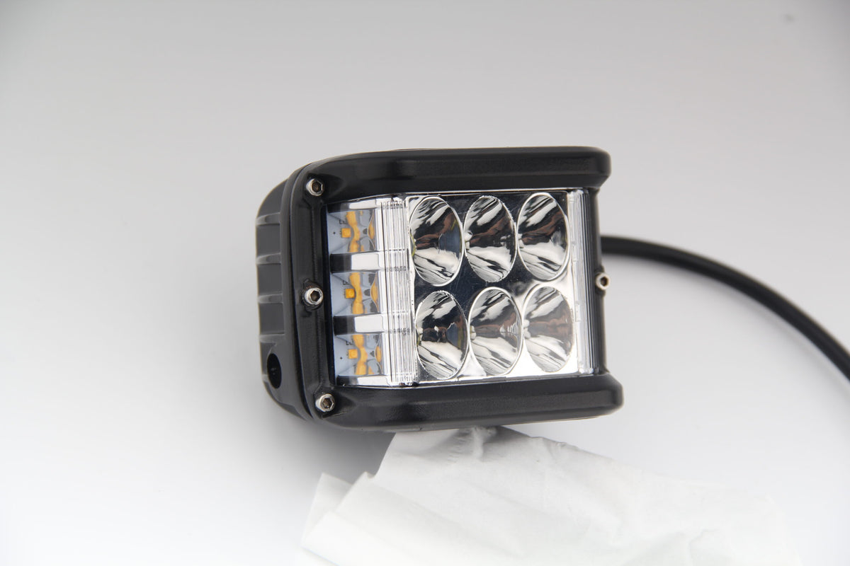 LED werklamp 9 tot 32V DC 36W met flitsers