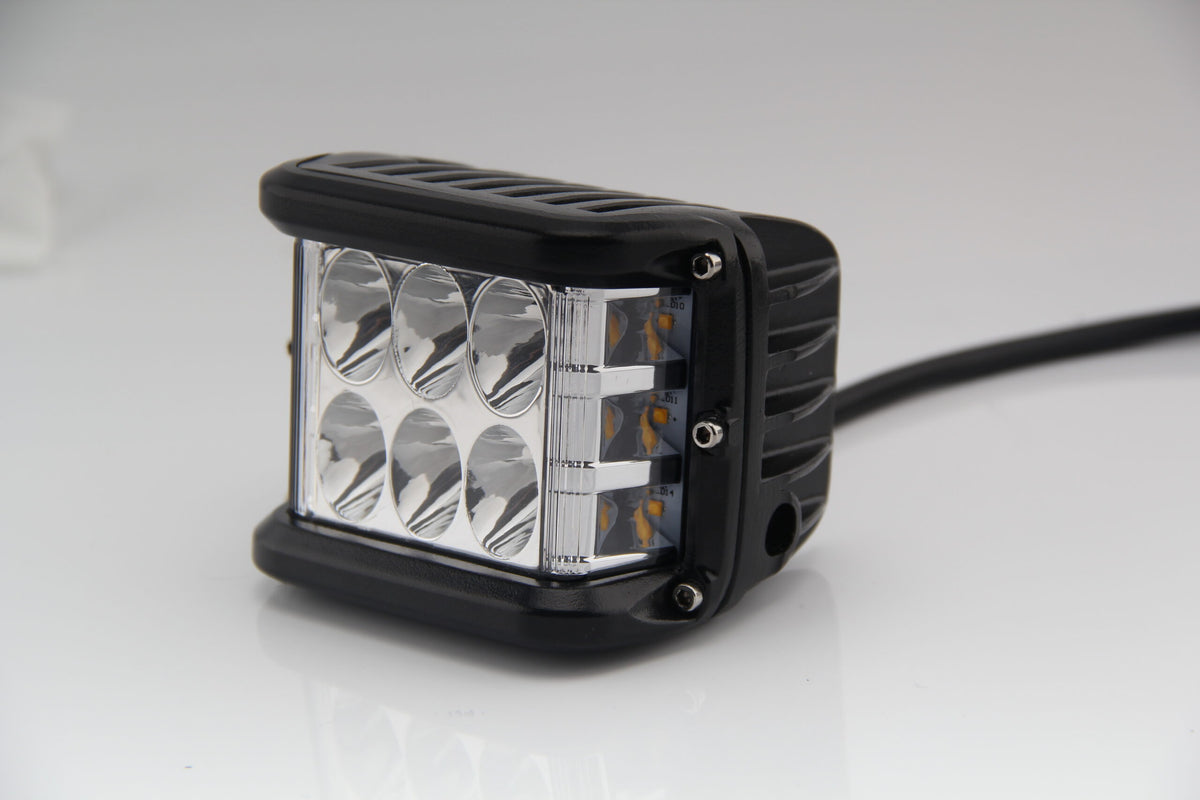 LED werklamp 9 tot 32V DC 36W met flitsers, foto 2
