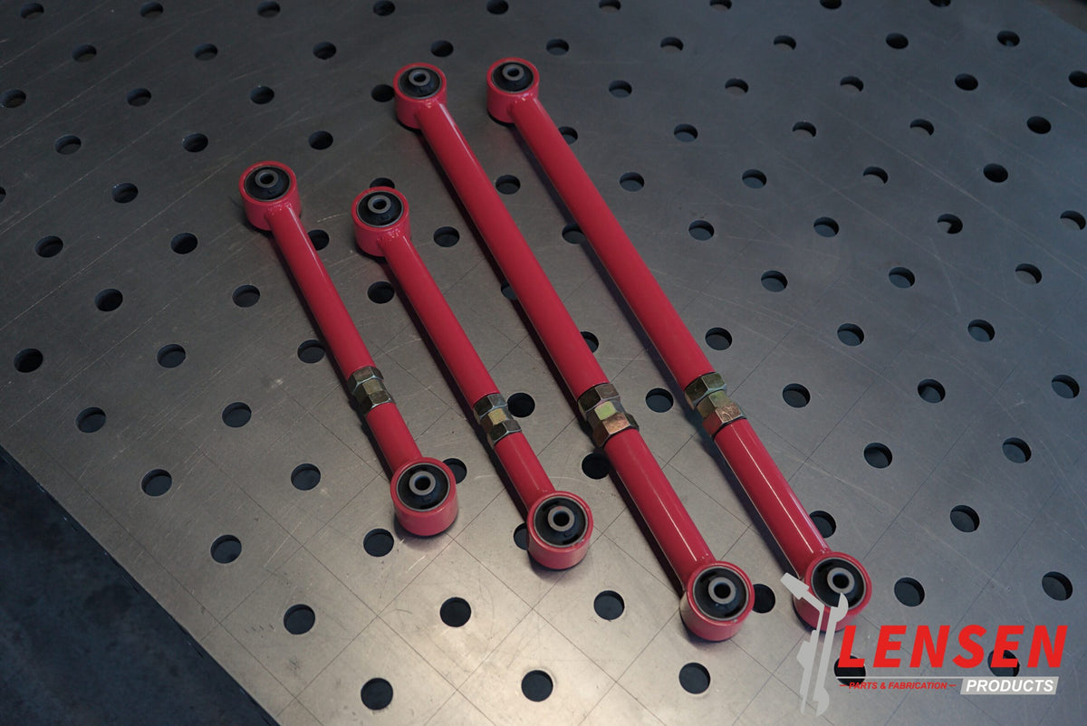 Verstelbare draagarmen boven en onder achterzijde voor Nissan Patrol Y60 en Y61, rood