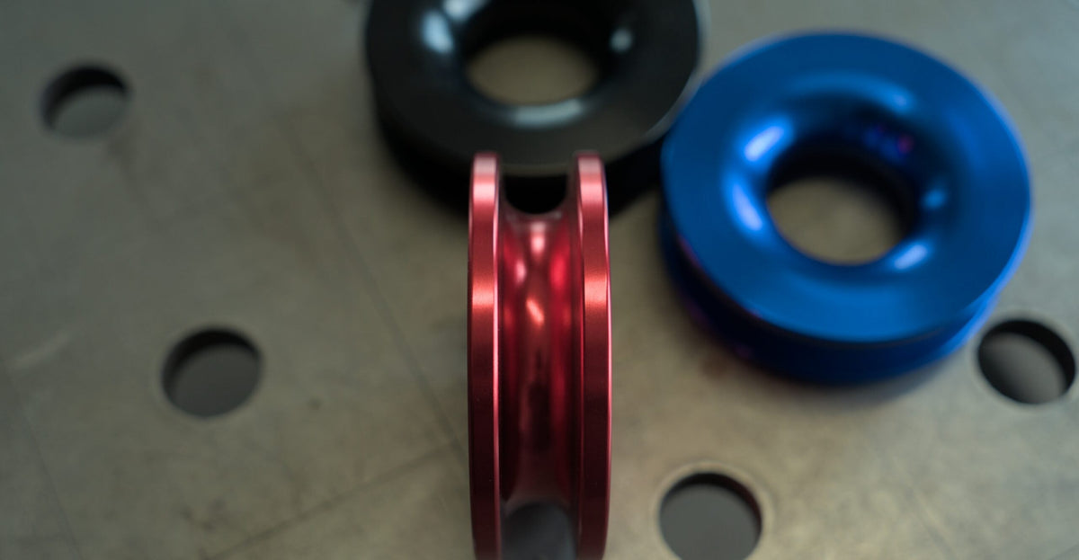 Aluminium snatch ring 11.000 kg voor soft shackle en synthetisch liertouw, foto 3