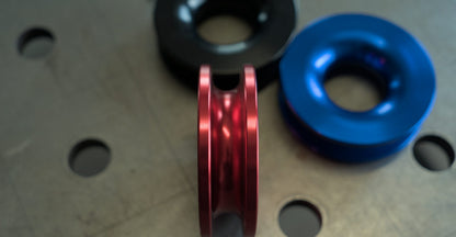 Aluminium snatch ring 11.000 kg voor soft shackle en synthetisch liertouw, foto 3