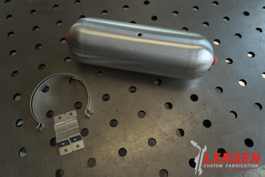 Aluminium luchttank 11,3 liter (3 gallon) met 1/4 inch NPT aansluitingen