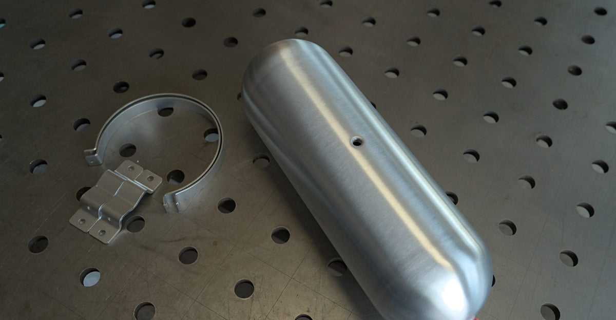 Aluminium luchttank 11,3 liter (3 gallon) met 1/4 inch NPT aansluitingen, foto 2