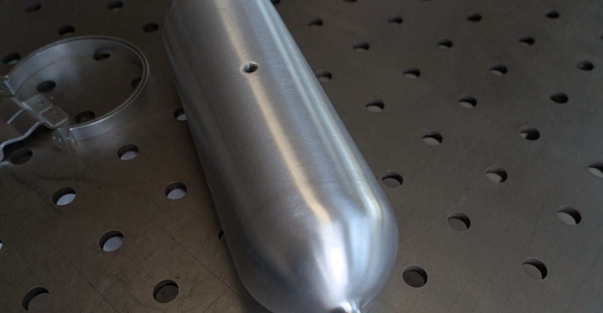 Aluminium luchttank 11,3 liter (3 gallon) met 1/4 inch NPT aansluitingen, foto 3