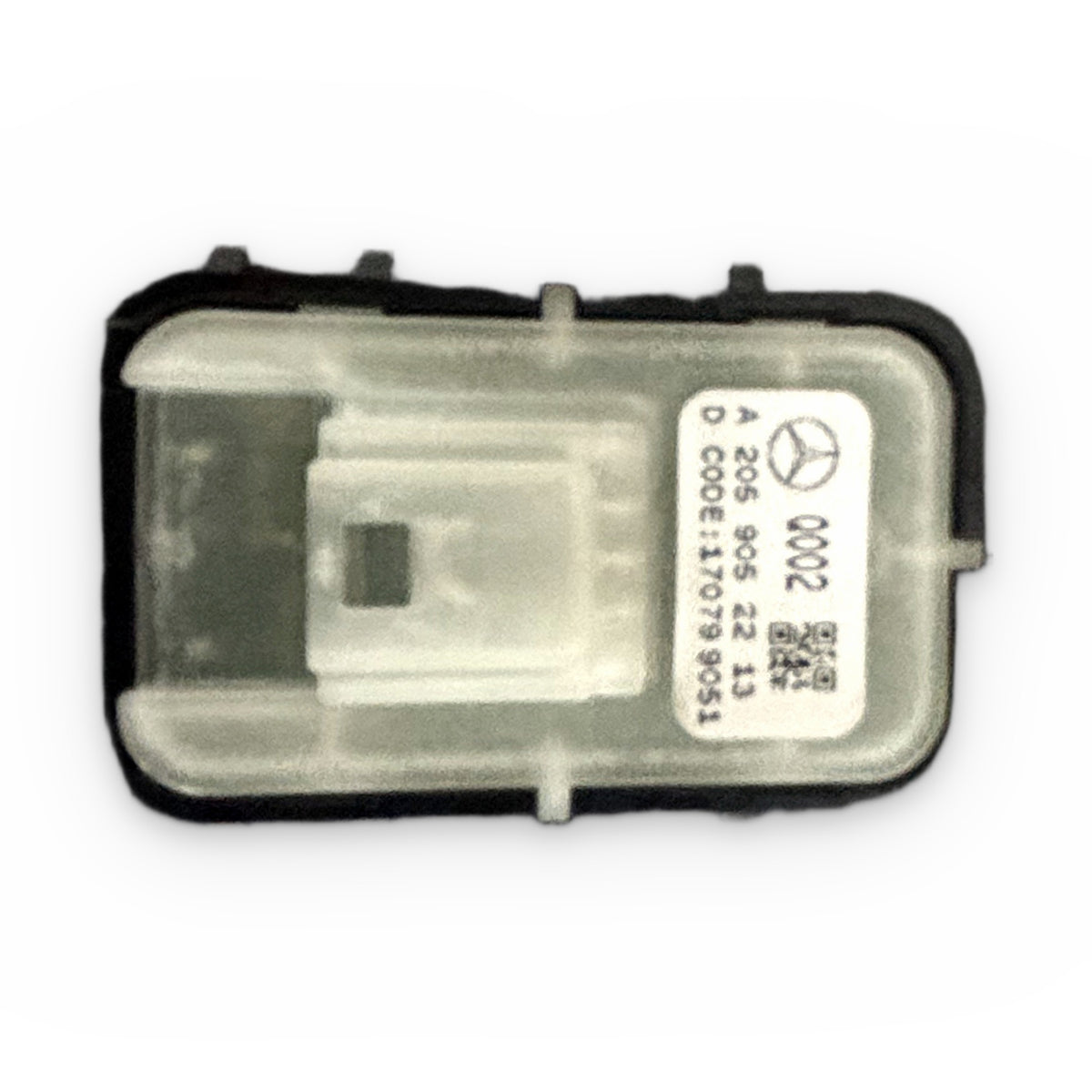 Mercedes C63 AMG S205 schakelaarsblok ontgrendeling rugleuning achterbank links A2059052213 etiket
