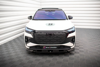 Maxton Design Front Splitter V.1, Audi Q4 e-tron Sportback S-line Mk1