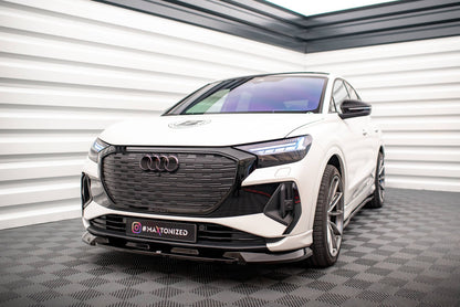 Maxton Design Front Splitter V.1, Audi Q4 e-tron Sportback S-line Mk1