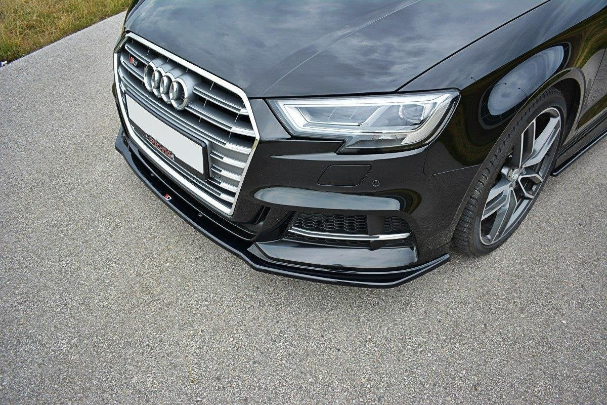 Maxton Design Front Splitter V.4, Audi S3 / A3 S-Line Hatchback / Sportback 8V Facelift