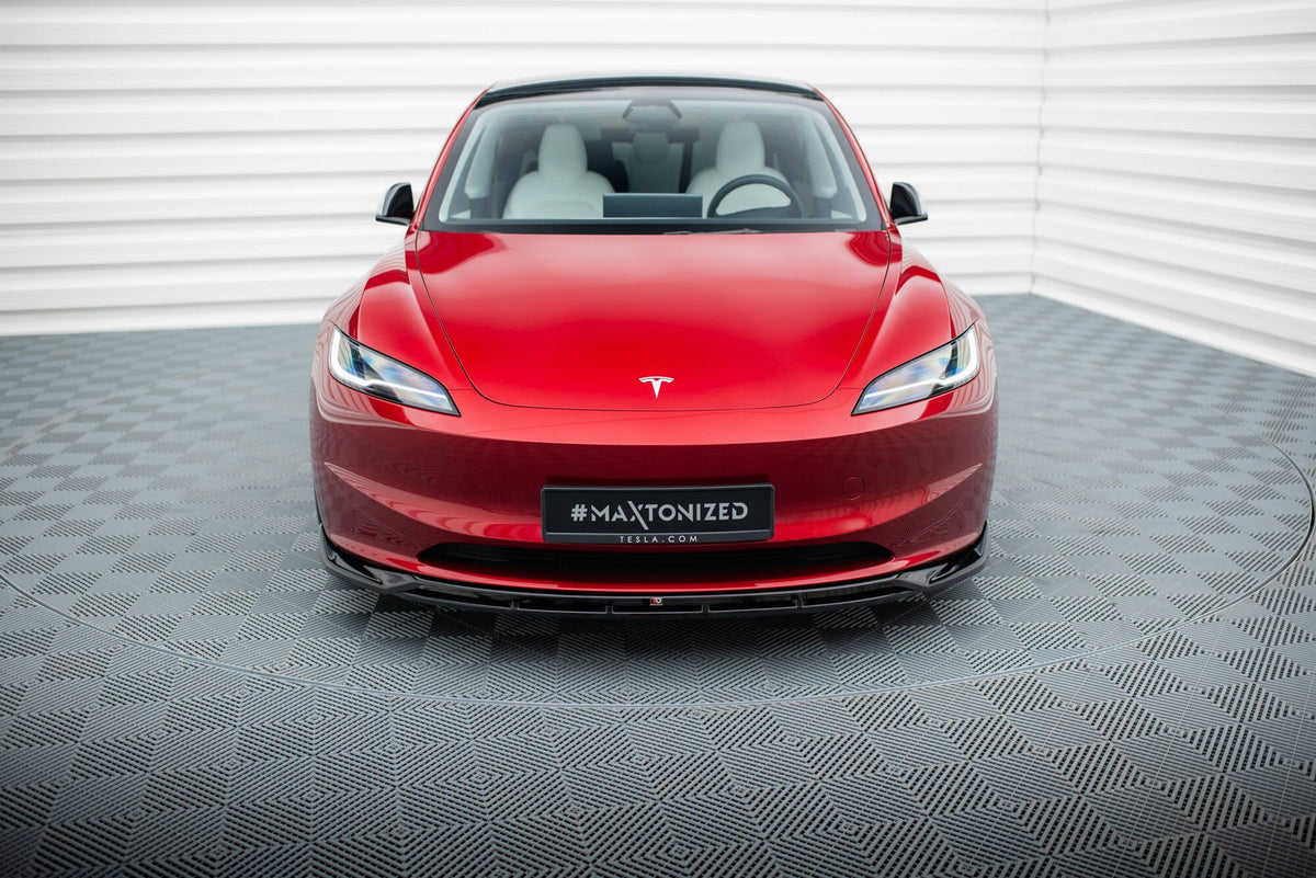 Maxton Design Front Splitter V.1, Tesla Model 3 Project Highland(Facelift)