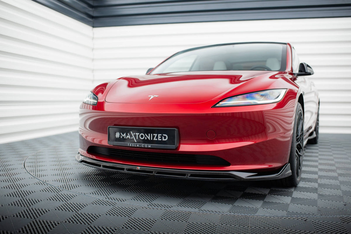 Maxton Design Front Splitter V.1, Tesla Model 3 Project Highland(Facelift)