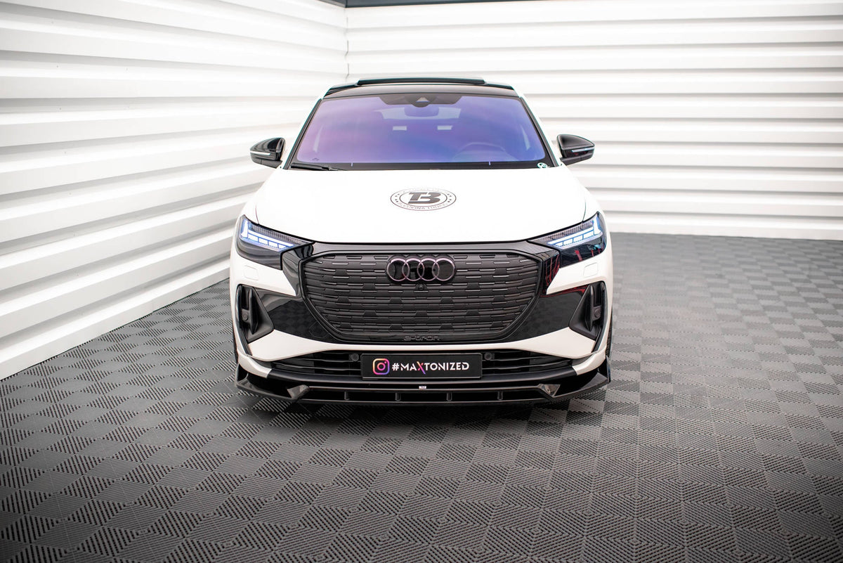 Maxton Design Front Splitter V.2, Audi Q4 e-tron Sportback S-line Mk1