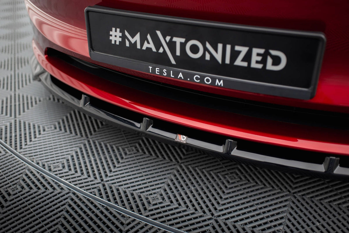 Maxton Design Front Splitter V.2, Tesla Model 3 Project Highland(Facelift)