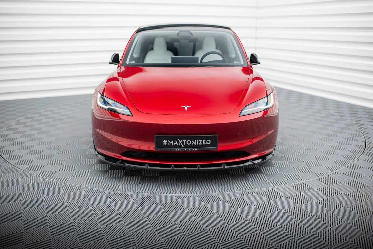 Maxton Design Front Splitter V.2, Tesla Model 3 Project Highland(Facelift)
