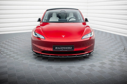 Maxton Design Front Splitter V.2, Tesla Model 3 Project Highland(Facelift)