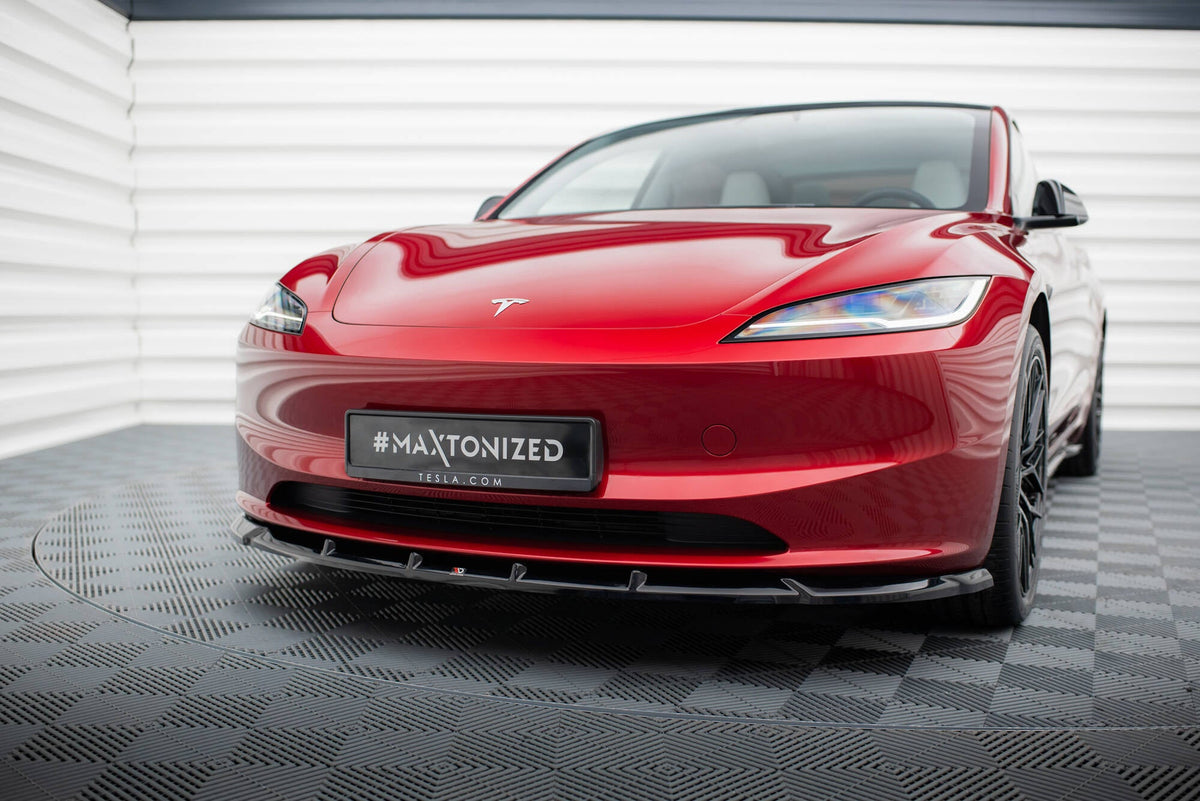 Maxton Design Front Splitter V.2, Tesla Model 3 Project Highland(Facelift)