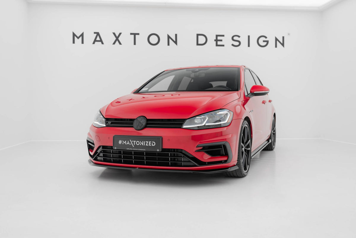 Maxton Design Front Splitter V.5, Volkswagen Golf R / R-Line Mk7 Facelift