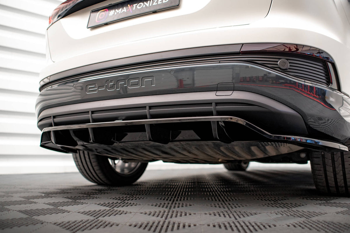Maxton Design Rear Splitter (With Vertical Bars), Audi Q4 e-tron Sportback S-line Mk1