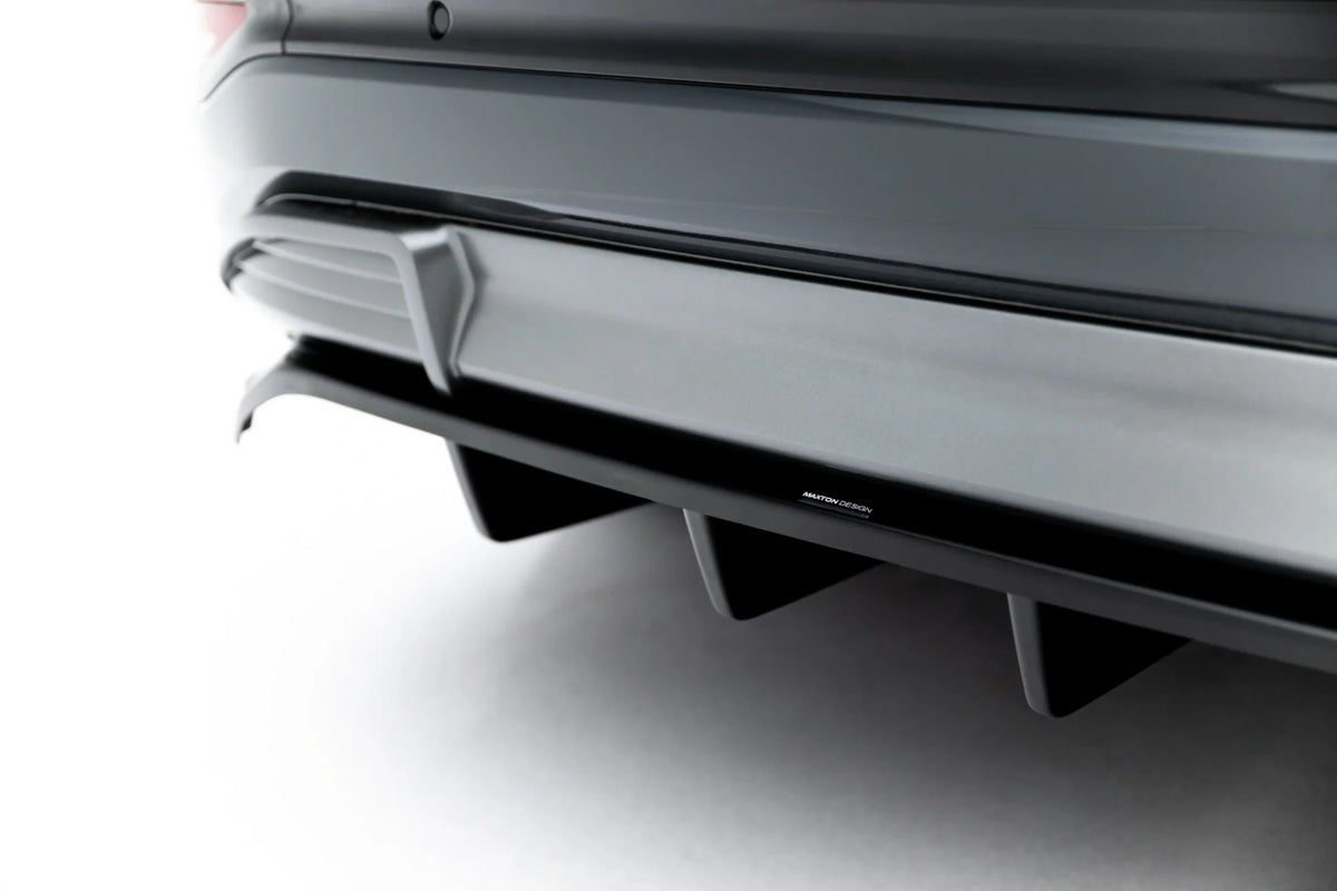 Maxton Design Rear Splitter (With Vertical Bars), Audi Q6 e-tron S-Line / SQ6 e-tron SUV / Sportback Mk1