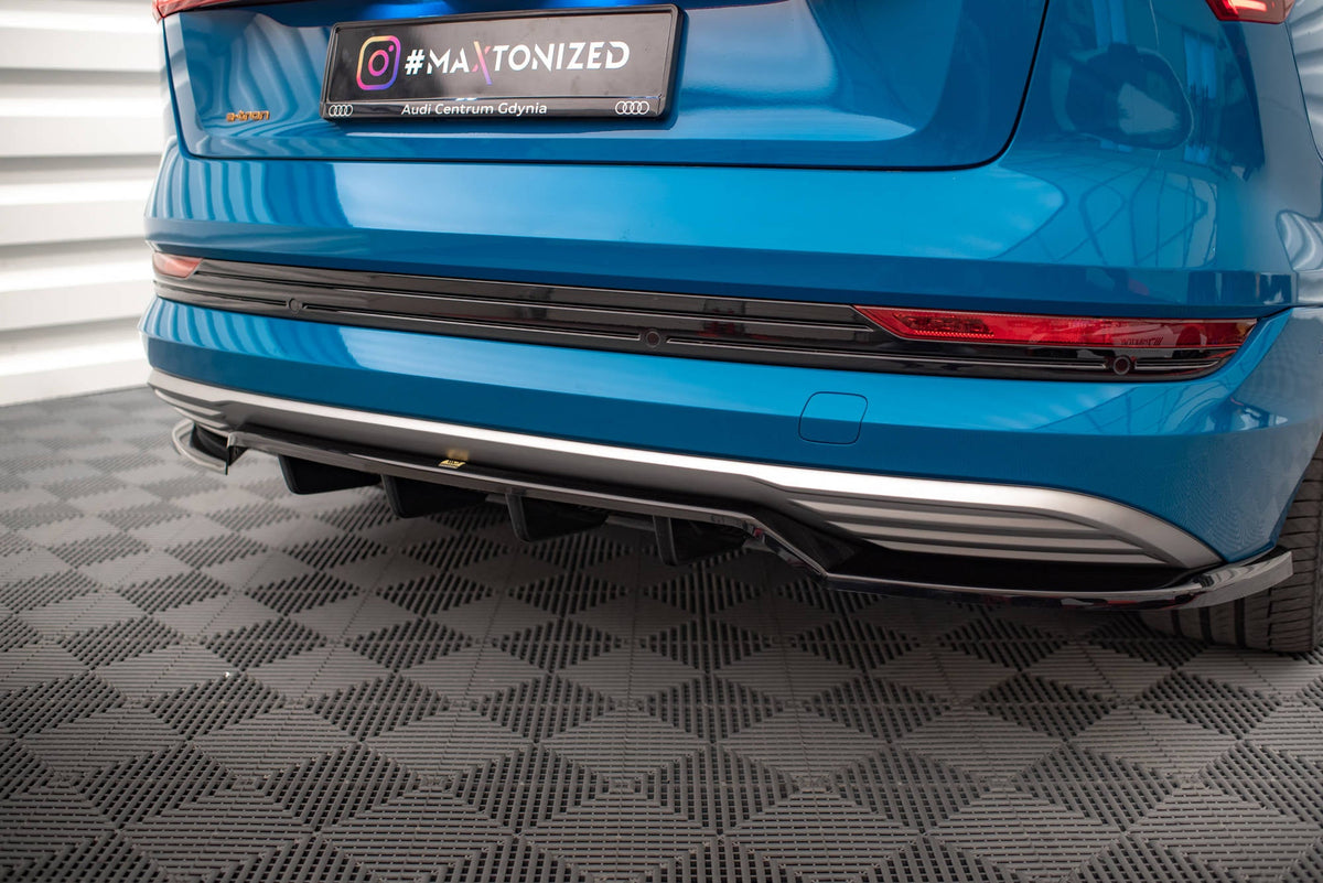 Maxton Design Rear Splitter (With Vertical Bars), Audi e-tron