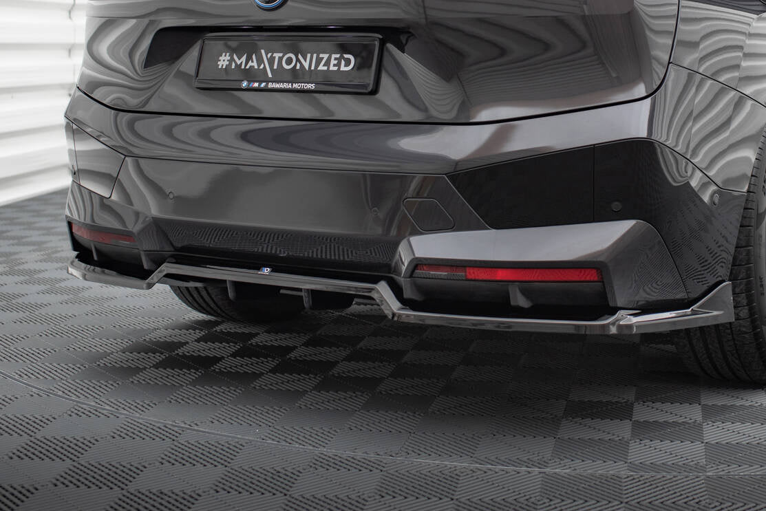 Maxton Design Rear Splitter (With Vertical Bars), BMW iX M-Pack i20