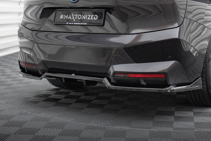 Maxton Design Rear Splitter (With Vertical Bars), BMW iX M-Pack i20