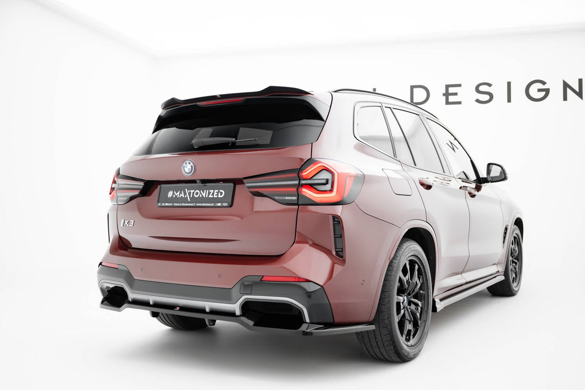 Maxton Design Rear Splitter (With Vertical Bars), BMW iX3 M-Pack G08 Facelift