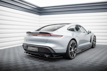 Maxton Design Rear Splitter (With Vertical Bars), Porsche Taycan / Taycan 4 / Taycan 4S Mk1