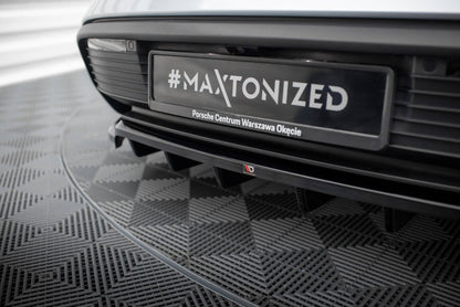 Maxton Design Rear Splitter (With Vertical Bars), Porsche Taycan / Taycan 4 / Taycan 4S Mk1