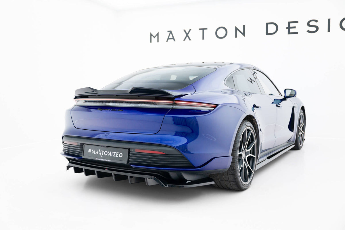Maxton Design Rear Splitter (With Vertical Bars), Porsche Taycan Turbo S Mk1