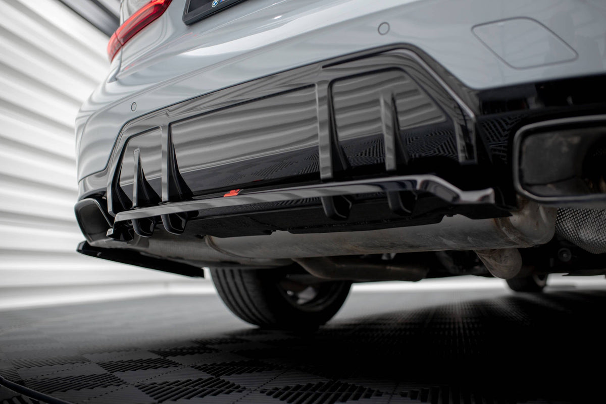 Maxton Design Rear Splitter met verticale lamellen V.1, BMW M340i G20 LCI