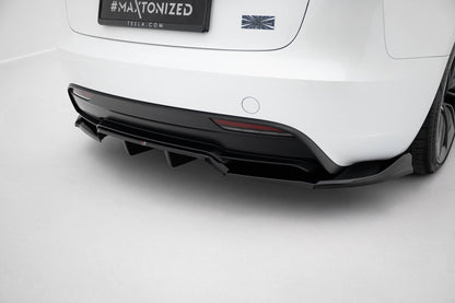 Maxton Design Rear Splitter (With Vertical Bars) V.1, Tesla Model 3 Performance Mk1 Facelift