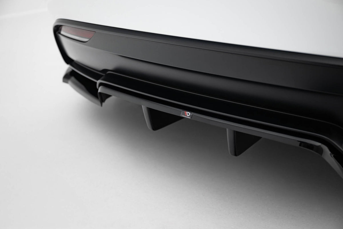 Maxton Design Rear Splitter (With Vertical Bars) V.1, Tesla Model 3 Performance Mk1 Facelift
