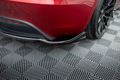 Maxton Design Rear Splitter (With Vertical Bars) V.1, Tesla Model 3 Project Highland(Facelift)