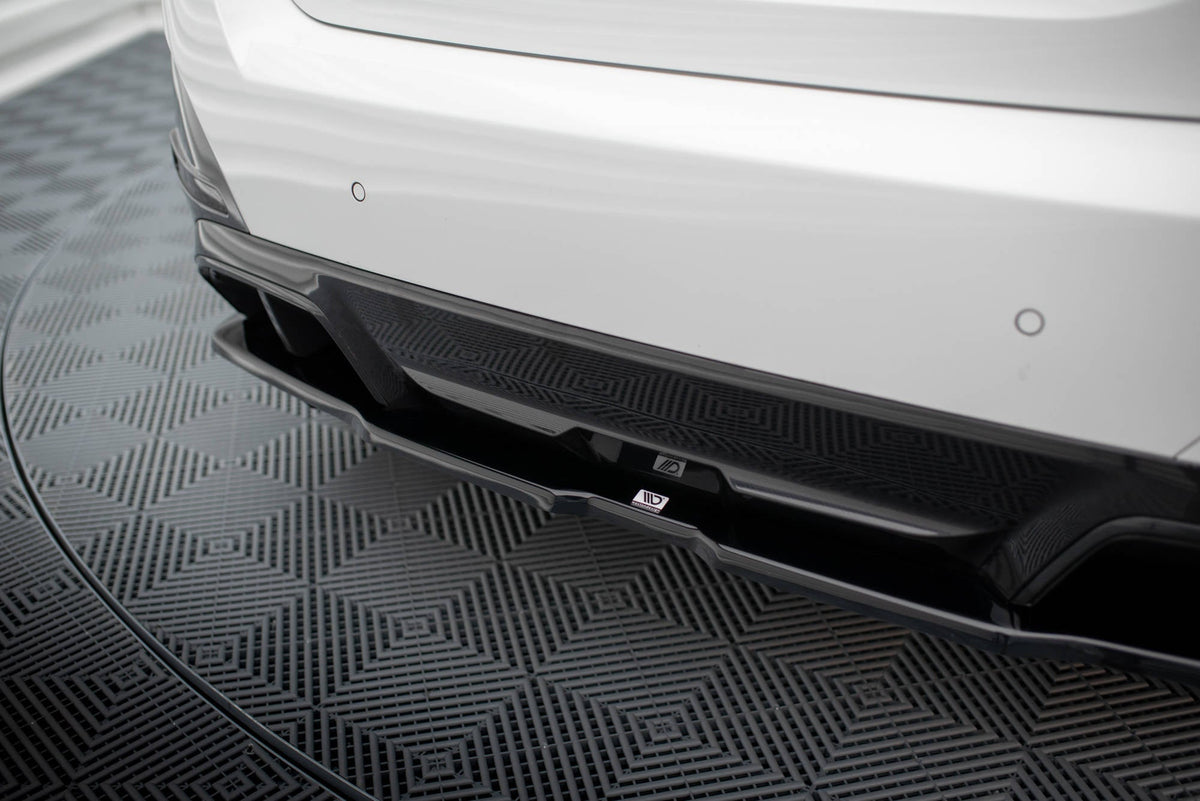 Maxton Design Rear Splitter (With Vertical Bars) V.2, BMW i4 M-Pack G26