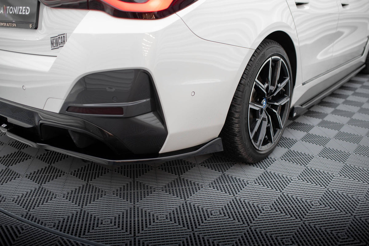 Maxton Design Rear Splitter (With Vertical Bars) V.2, BMW i4 M-Pack G26