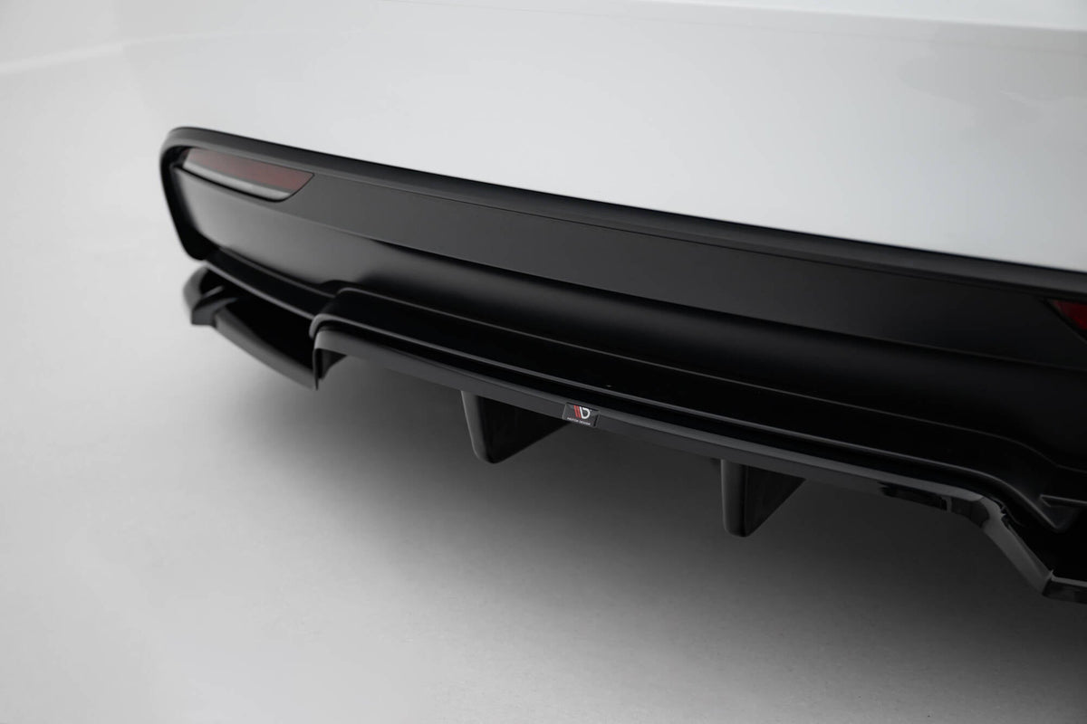 Maxton Design Rear Splitter (With Vertical Bars) V.2, Tesla Model 3 Performance Mk1 Facelift