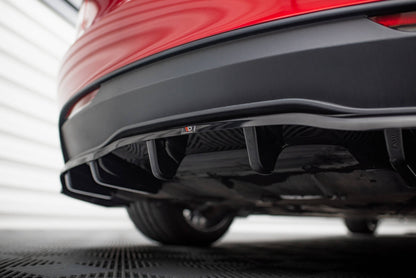 Maxton Design Rear Splitter (With Vertical Bars) V.2, Tesla Model 3 Project Highland(Facelift)