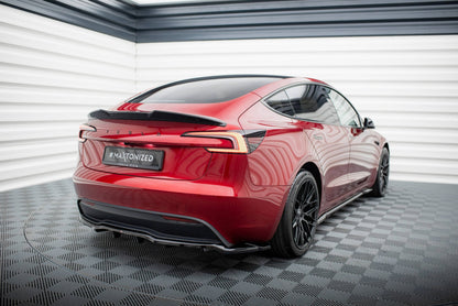 Maxton Design Rear Splitter (With Vertical Bars) V.2, Tesla Model 3 Project Highland(Facelift)