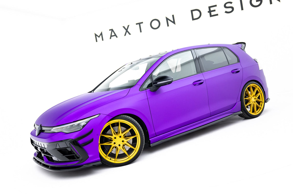 Maxton Design Set Of Splitters V.2, Volkswagen Golf R Hatchback Mk8 Facelift