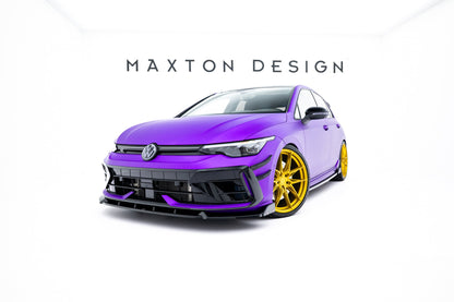 Maxton Design Set Of Splitters V.3, Volkswagen Golf R Hatchback Mk8 Facelift