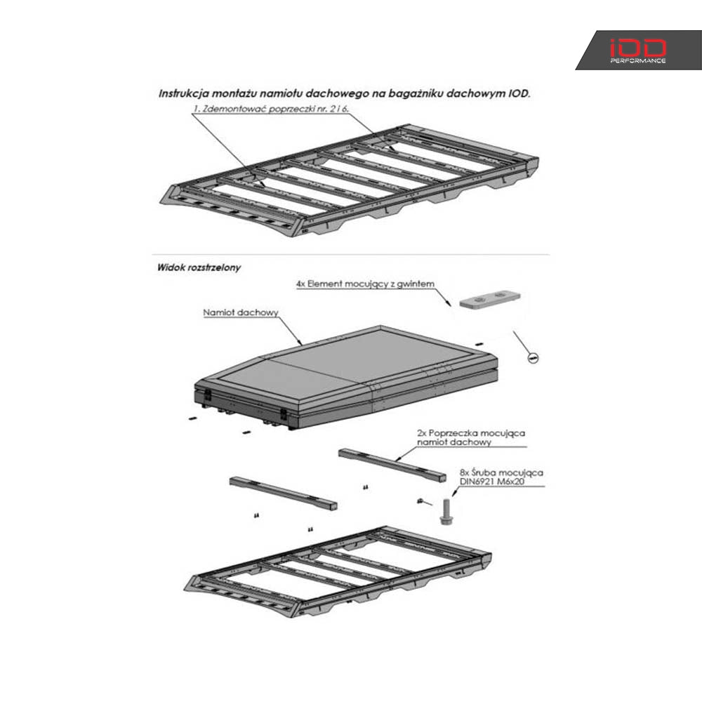 Daktentbeugel voor Nissan Patrol Y61 (IOD dakdrager), foto 2